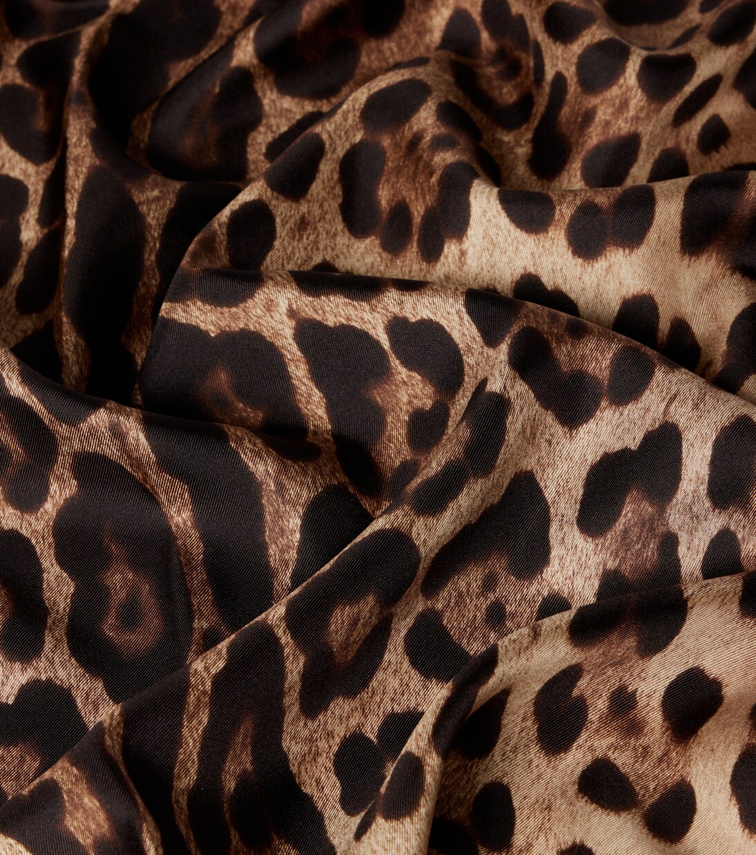 Leopard-print silk scarf | Dolce&Gabbana
