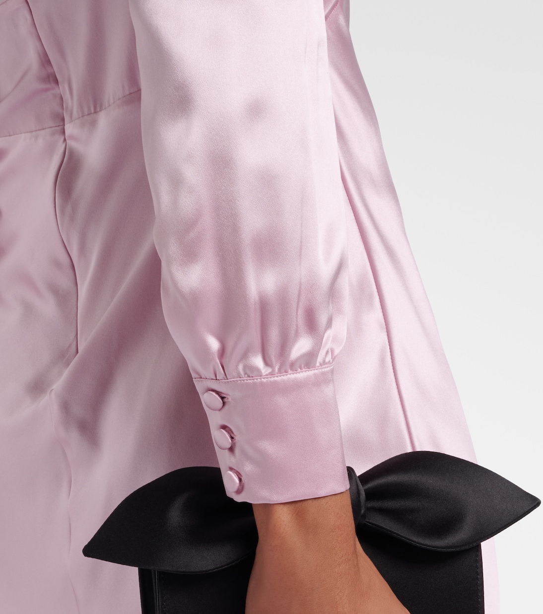 Lace-trimmed silk satin midi dress | Alessandra Rich