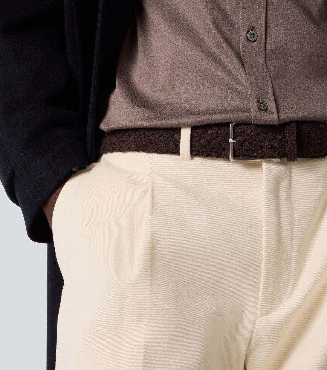 Braided suede belt | Canali