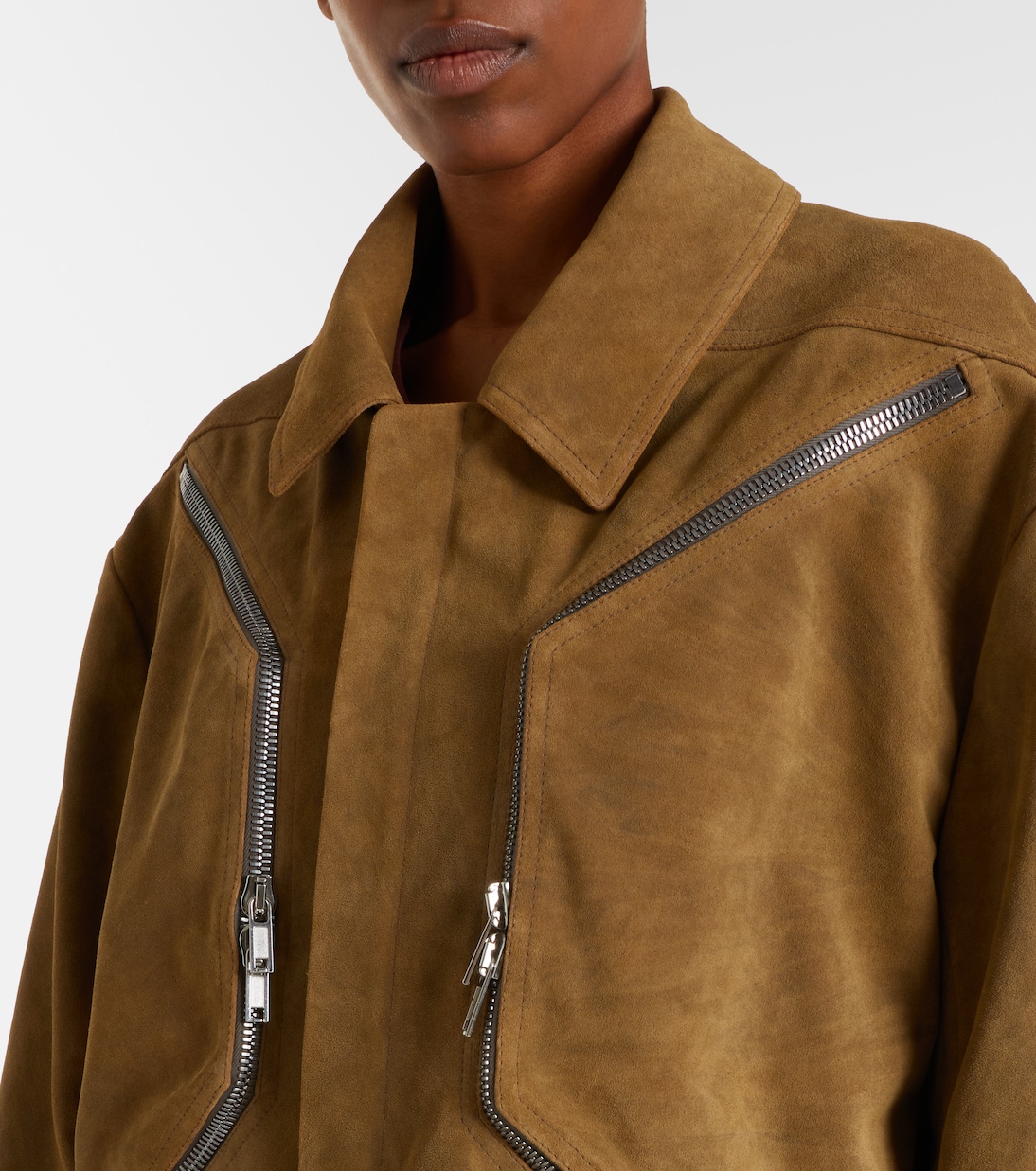 جاكيت من الجلد السويدي Blixa | Rick Owens