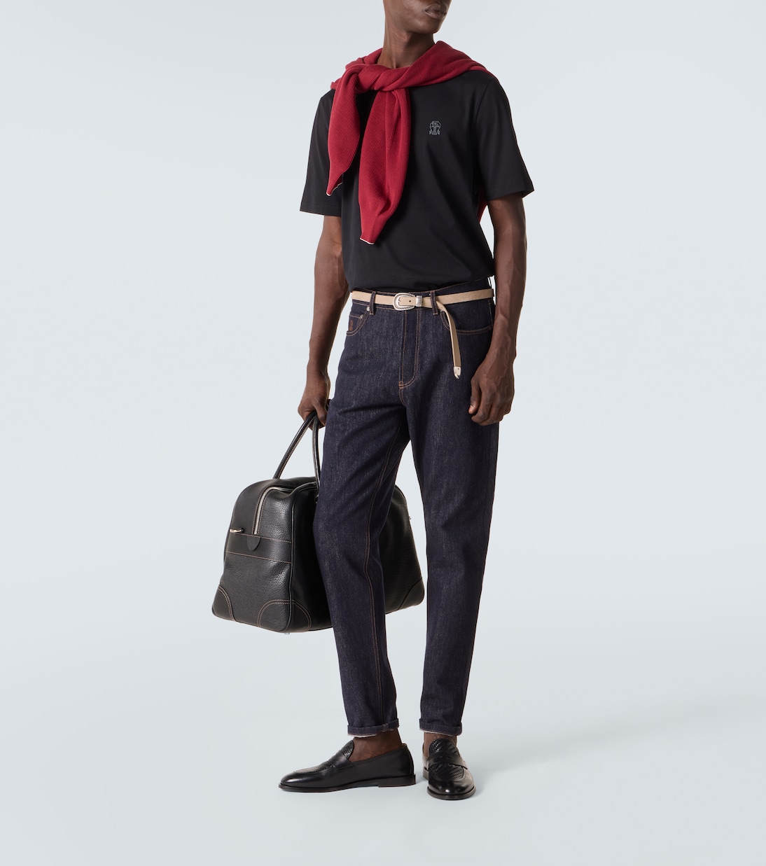 Printed cotton jersey T-shirt | Brunello Cucinelli