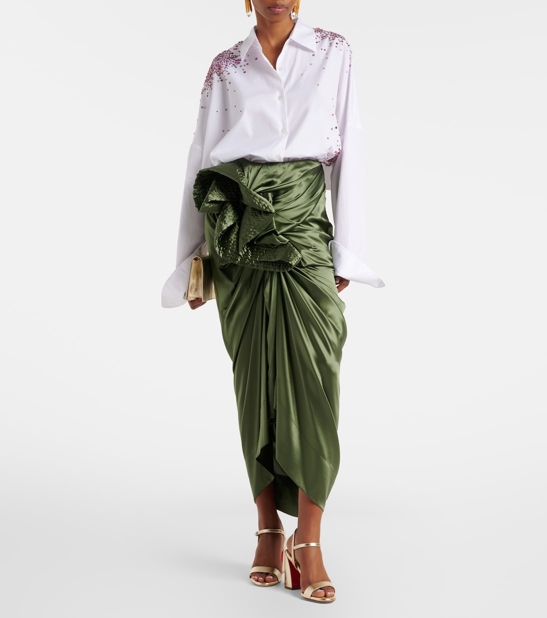 Sandalen Miss Jane 85 aus Metallic-Leder | Christian Louboutin