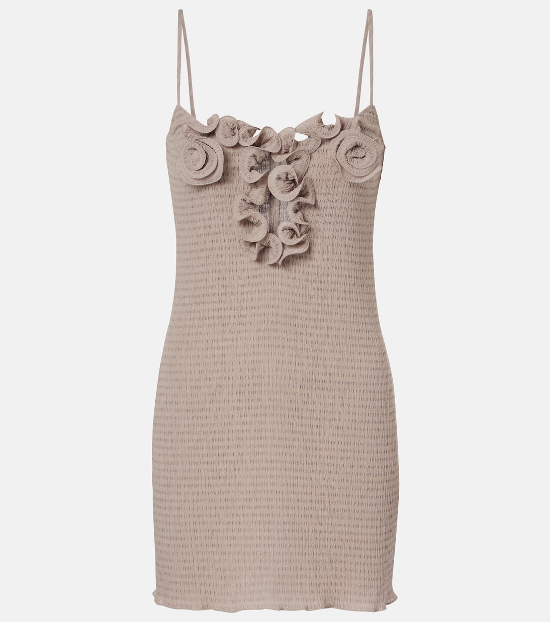 Abito corto in crêpe con applicazioni floreali | Magda Butrym