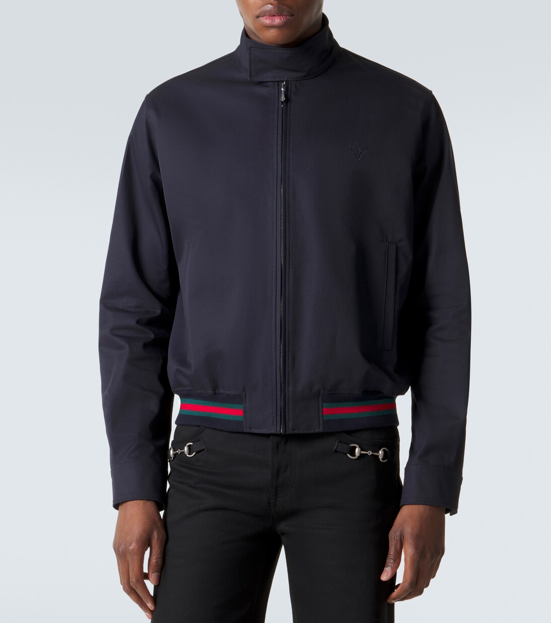 Web Stripe cotton twill jacket | Gucci