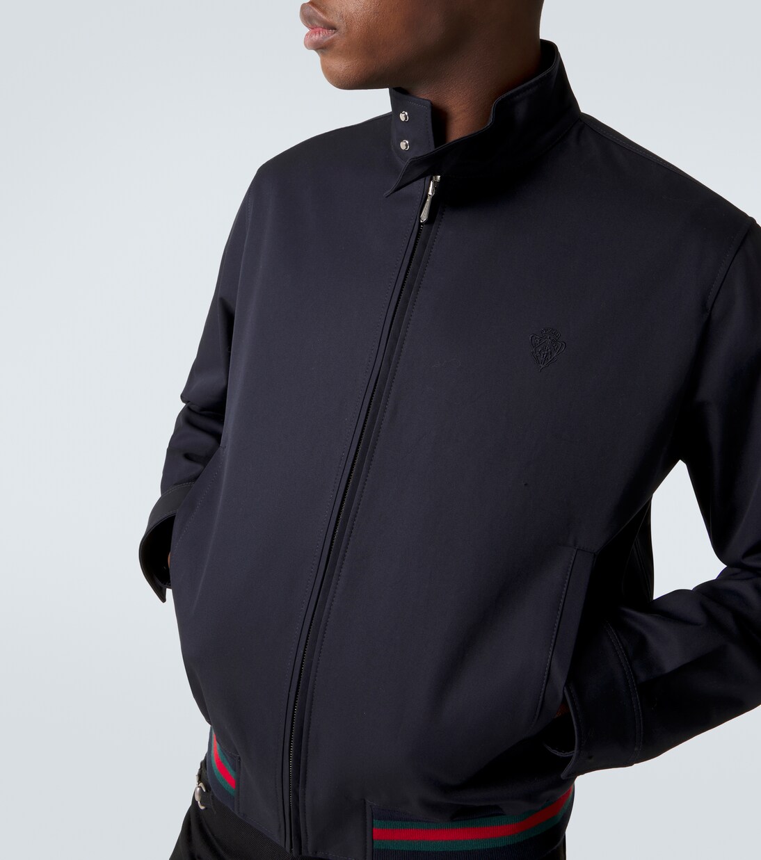 Web Stripe cotton twill jacket | Gucci