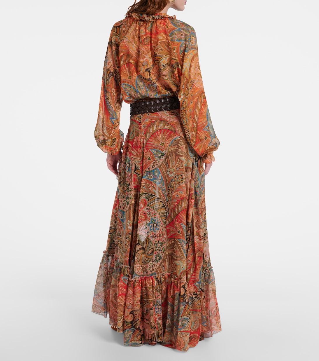 Jupe longue imprimée en soie | Etro