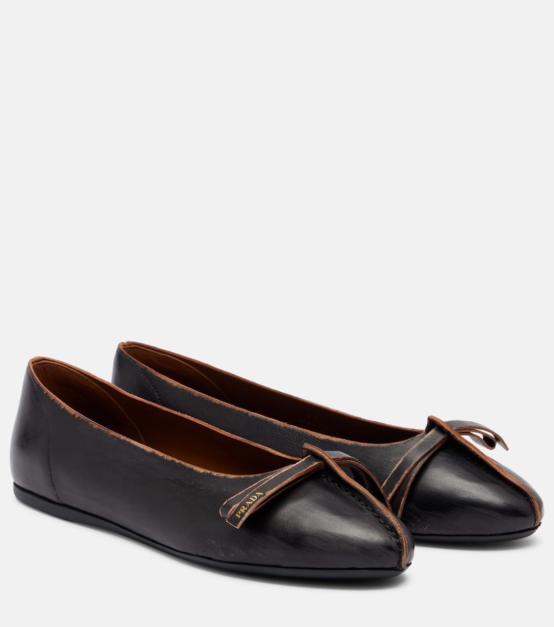 Leather ballet flats | Prada