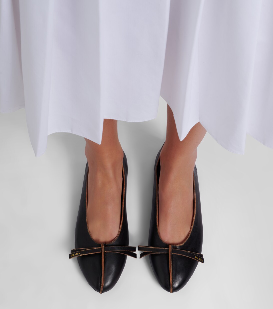 Leather ballet flats | Prada