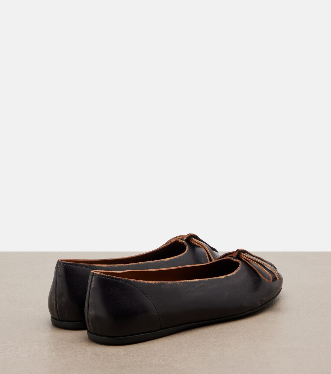 Leather ballet flats | Prada