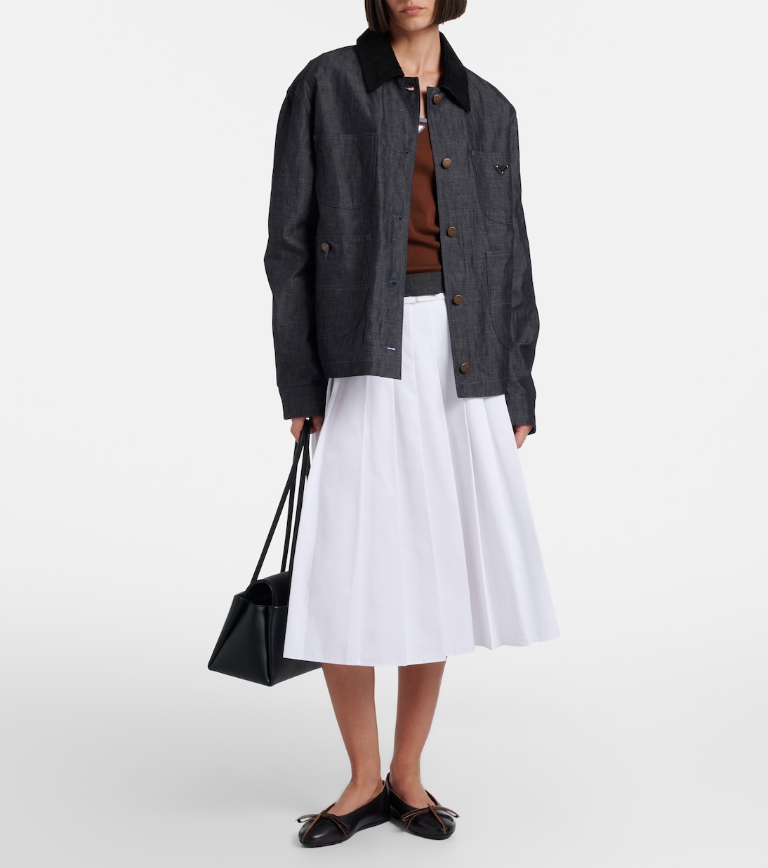 Leather ballet flats | Prada