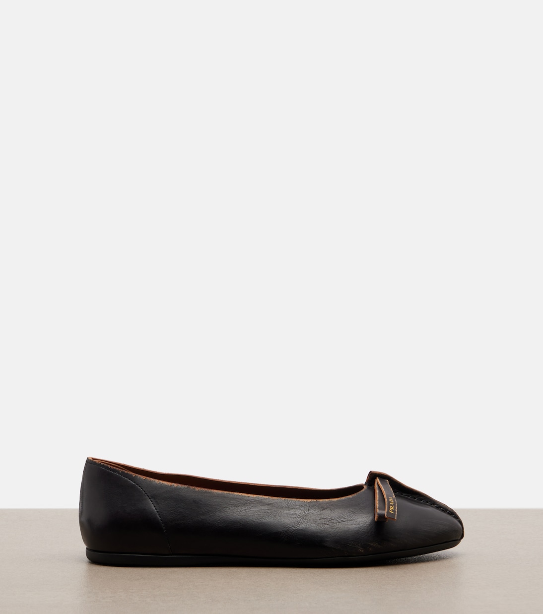 Leather ballet flats | Prada