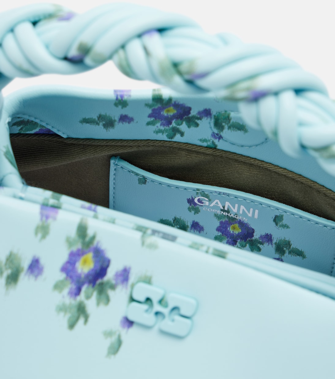 Bou Small floral top-handle bag | Ganni