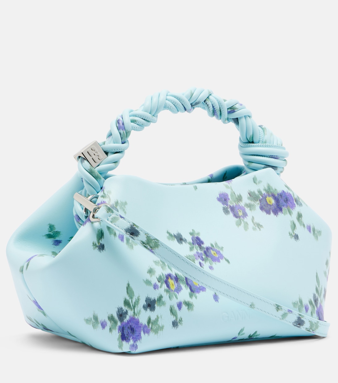 Bou Small floral top-handle bag | Ganni