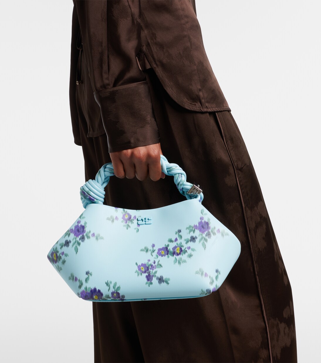Bou Small floral top-handle bag | Ganni