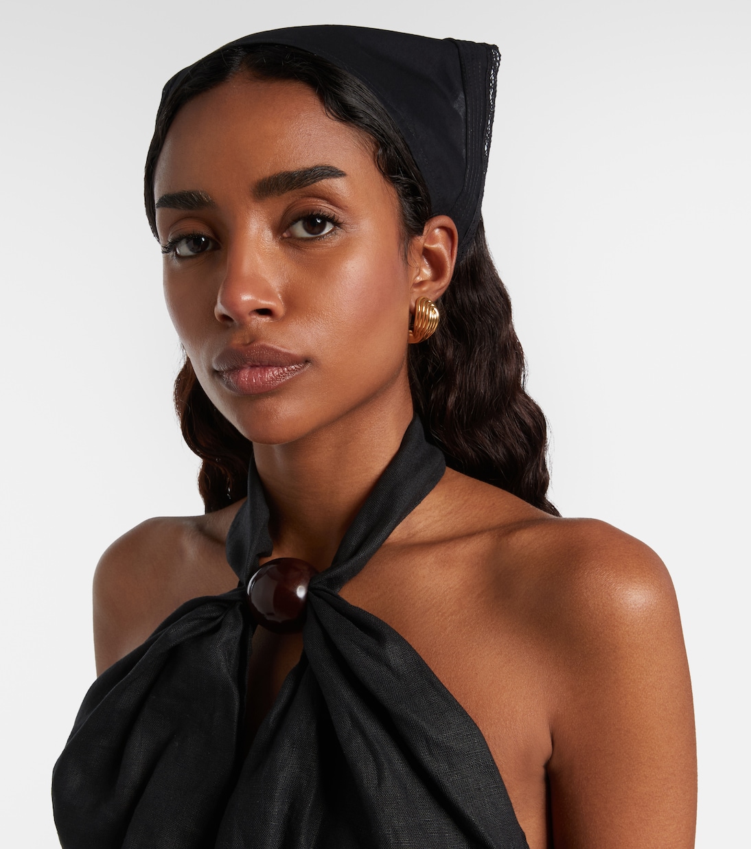 Emilia lace-trimmed cotton scarf | Faithfull