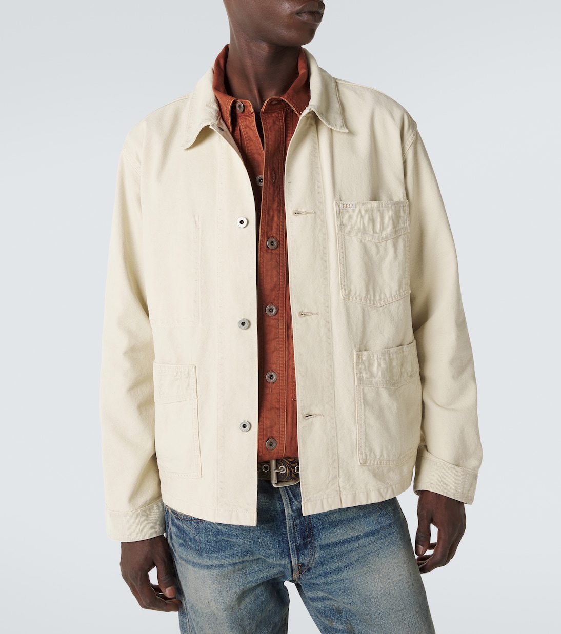Jeansjacke mit Cord-Besatz | RRL