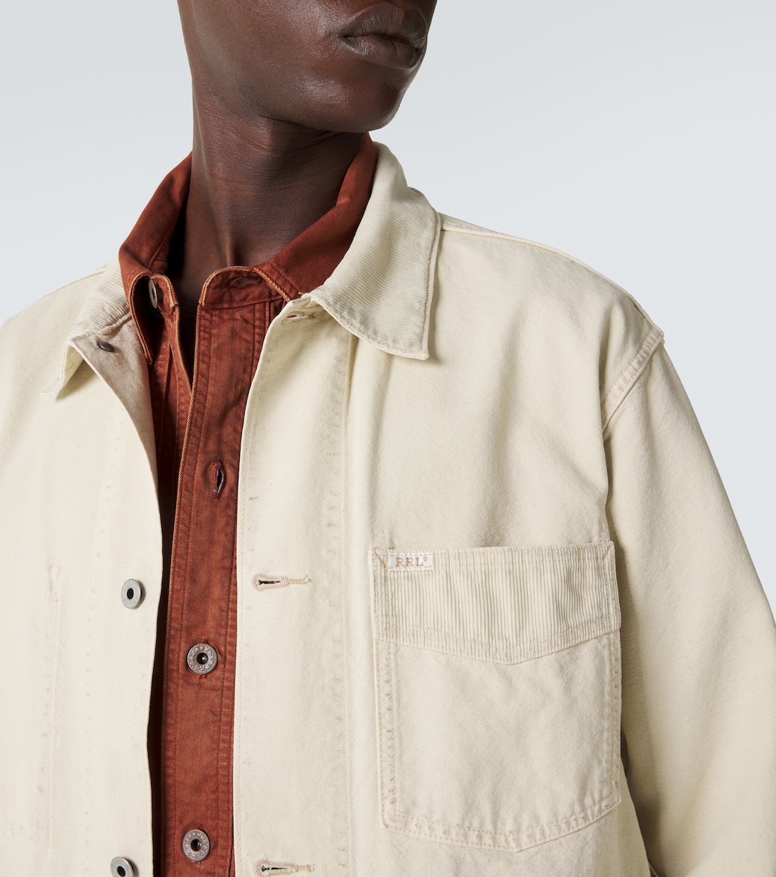 Jeansjacke mit Cord-Besatz | RRL