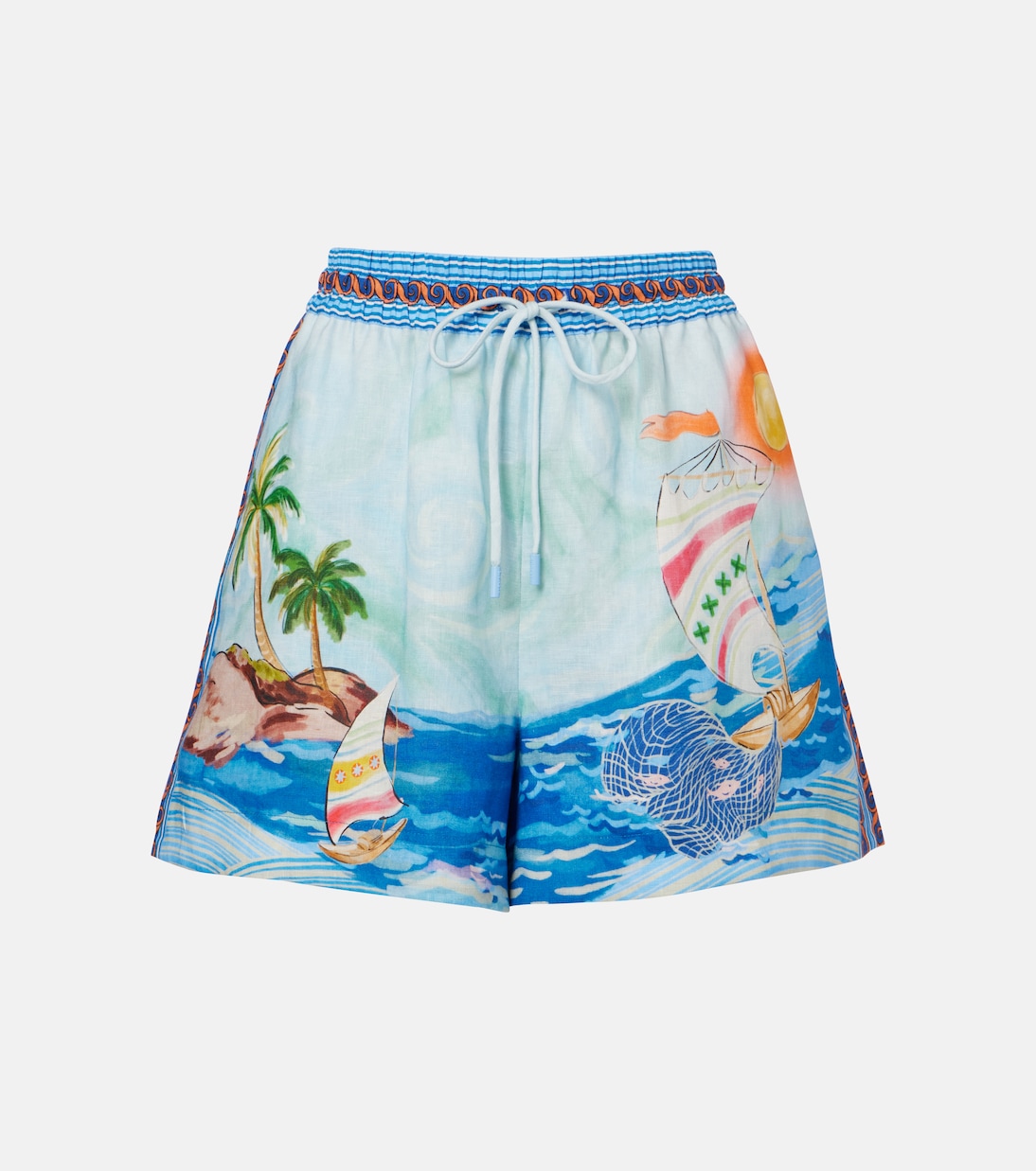 Shorts in lino con stampa | Alémais