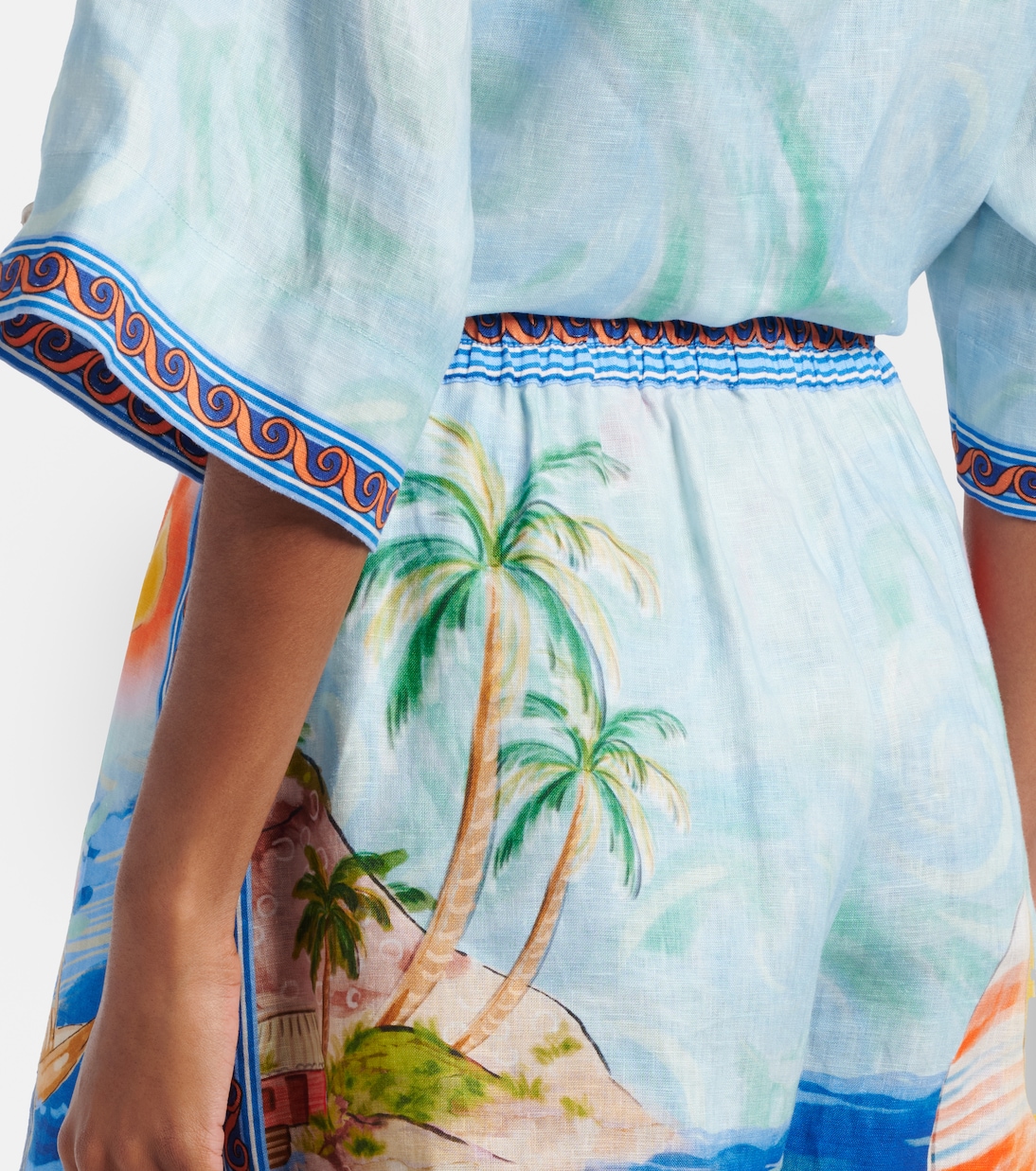 Shorts in lino con stampa | Alémais