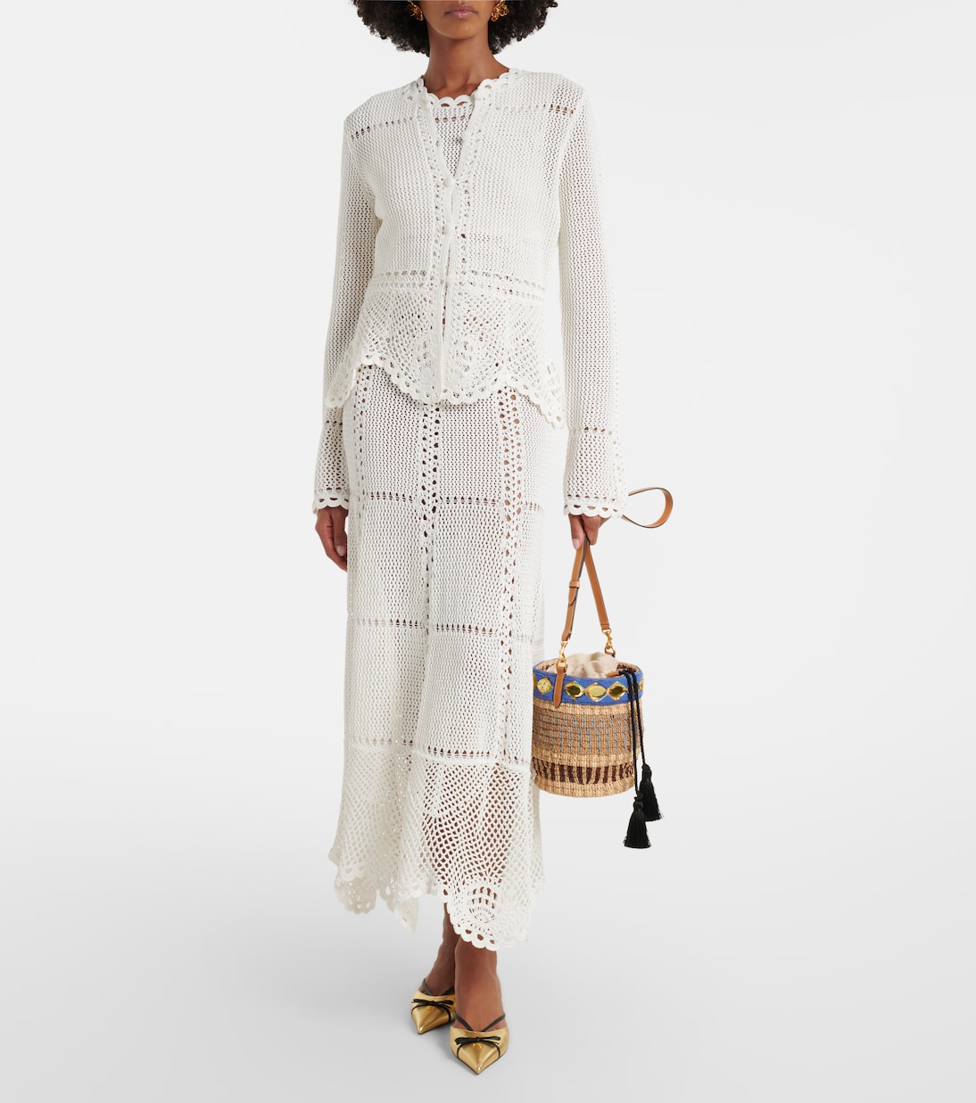 Crochet cotton cardigan | Erdem