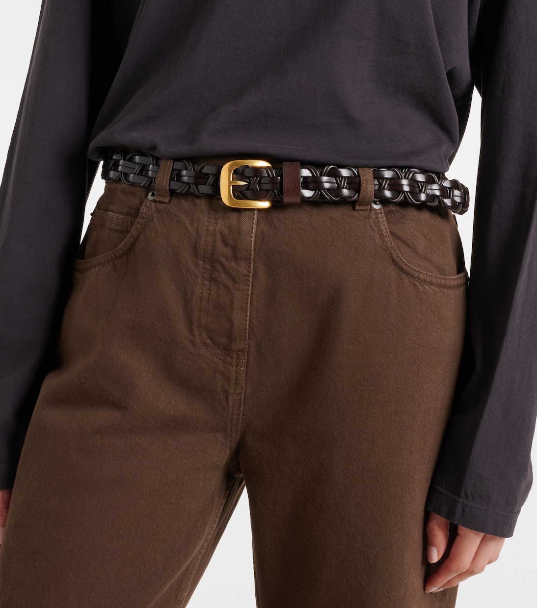 Woven leather belt | The Row