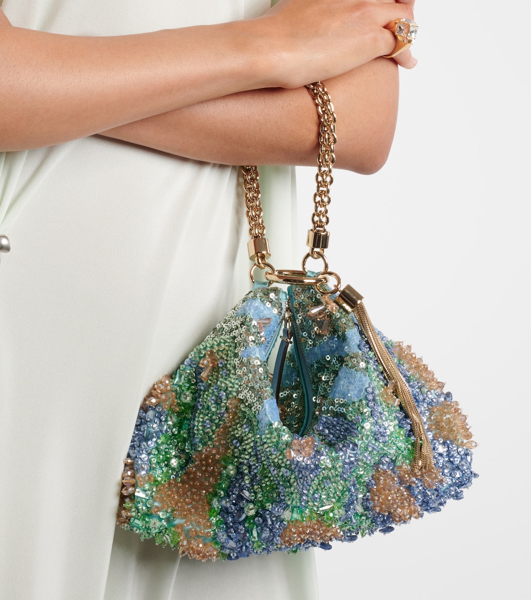 Tote Callie Small aus Brokat | Jimmy Choo