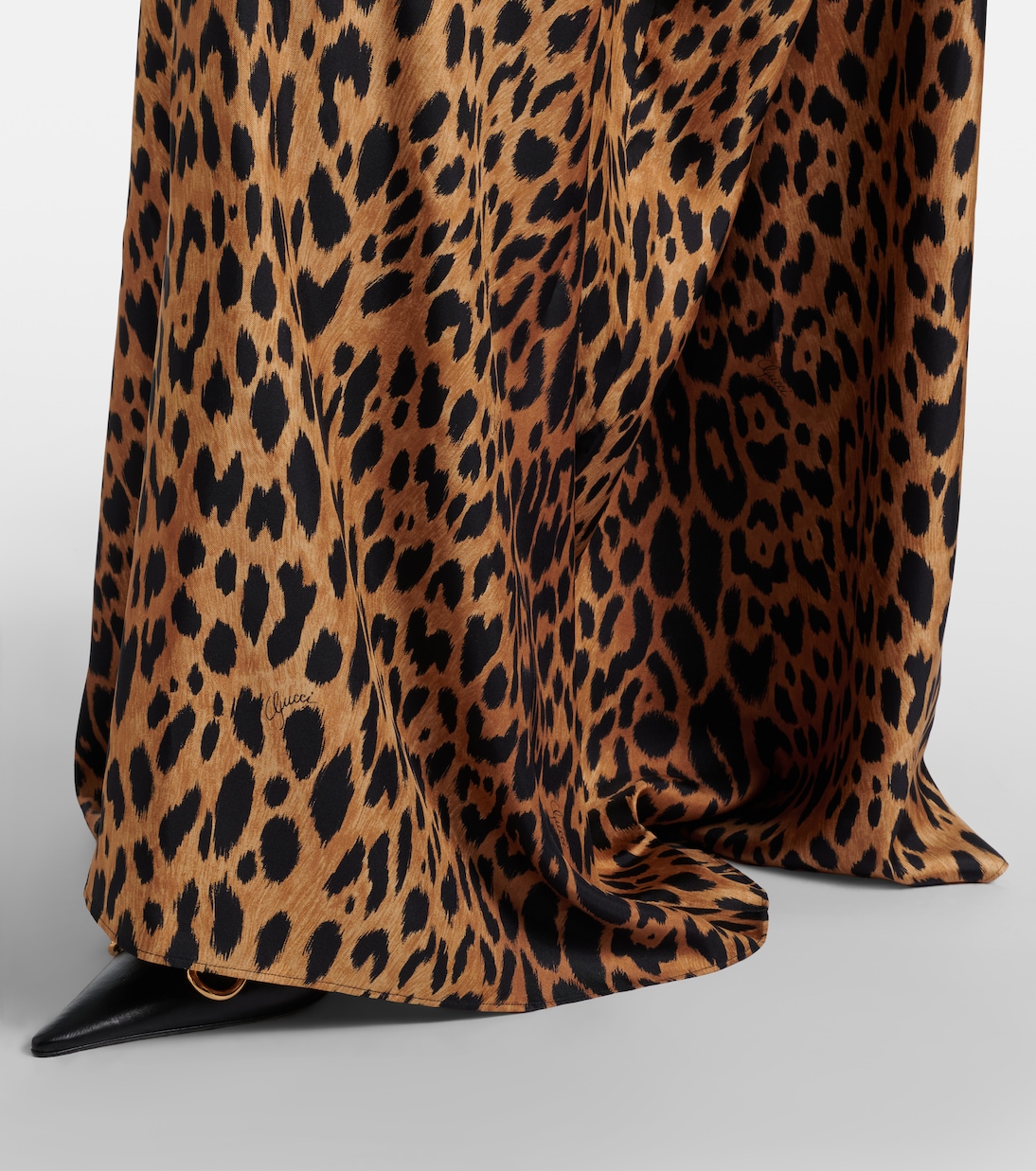 Leopard-print silk maxi dress | Gucci