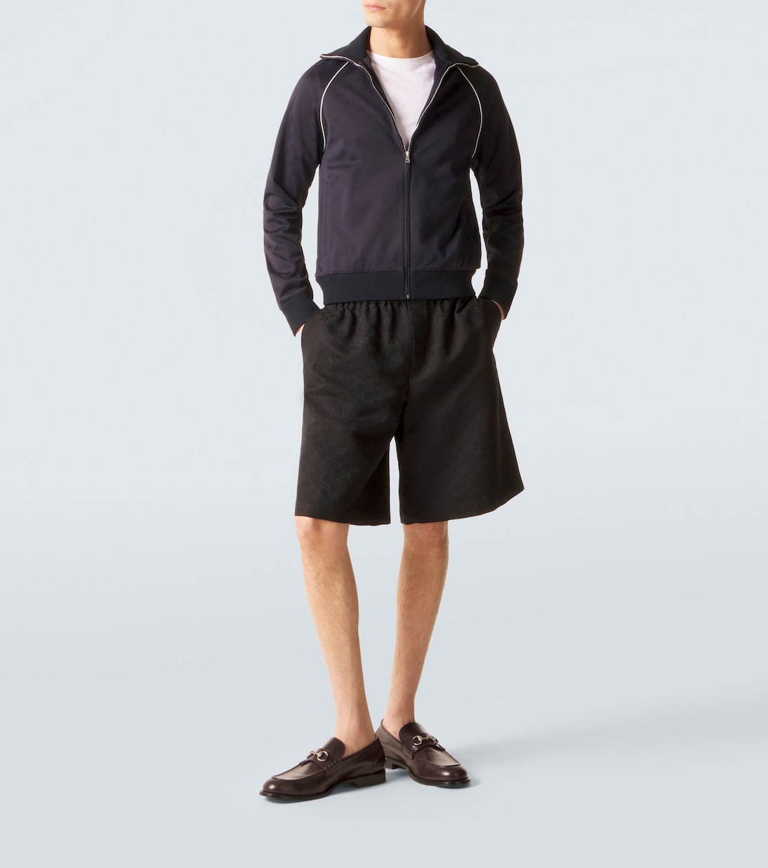 GG canvas linen-blend shorts | Gucci