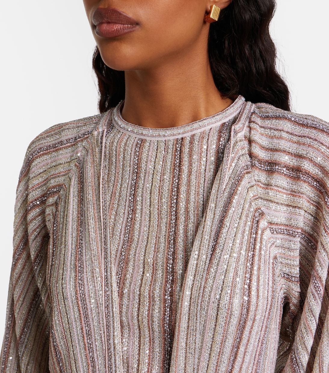 Striped lamé wrap cardigan | Missoni