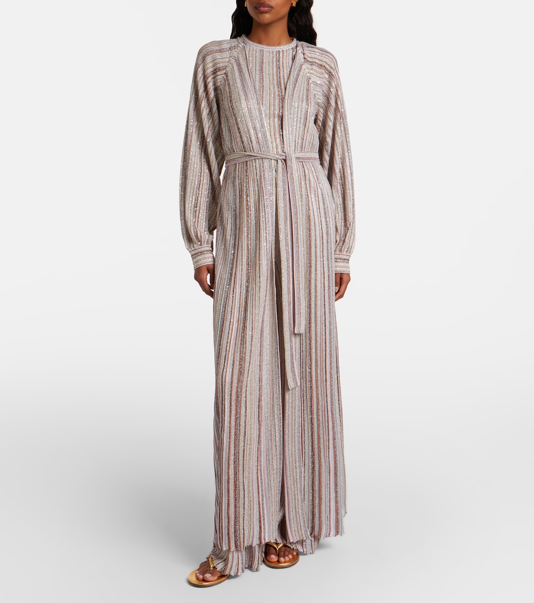 Striped lamé wrap cardigan | Missoni
