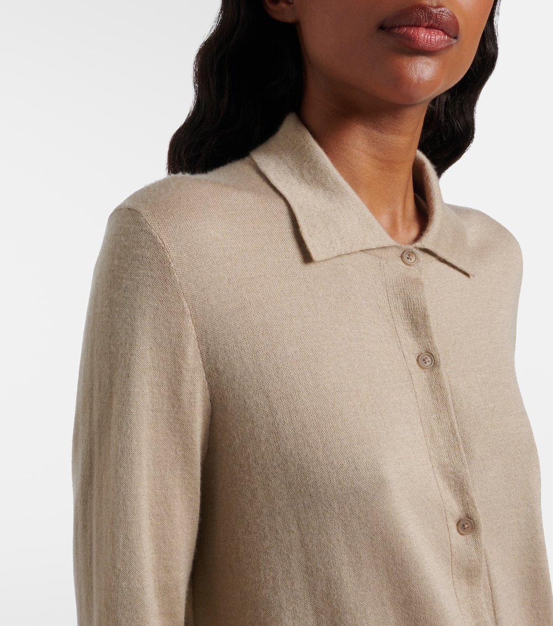 Ocari knitted cashmere and silk shirt | The Row