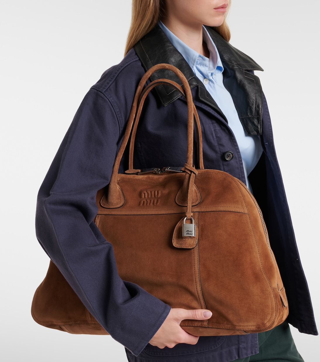 Vivant suede bowling bag | Miu Miu