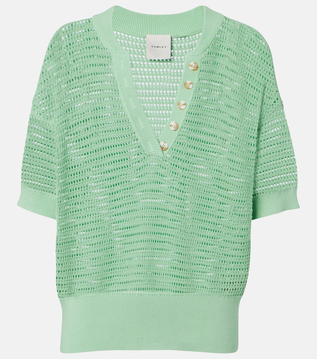 Callie open-knit cotton top | Varley