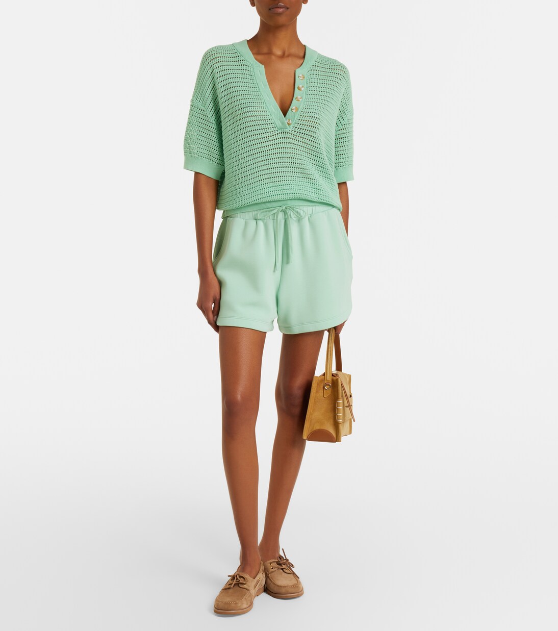 Callie open-knit cotton top | Varley