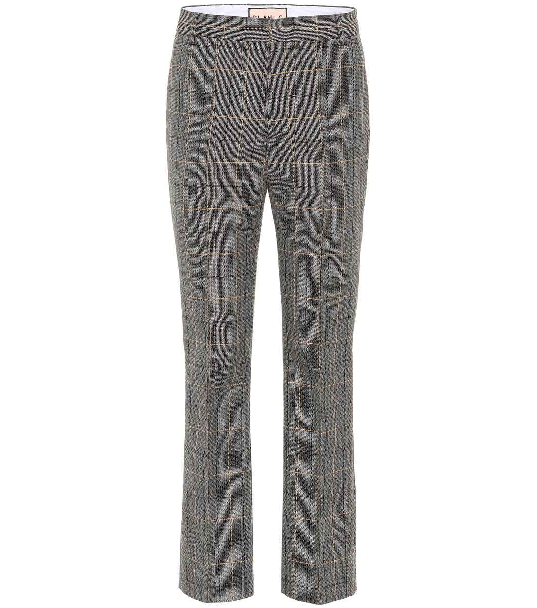 Pantalon en laine mélangée à carreaux | Plan C