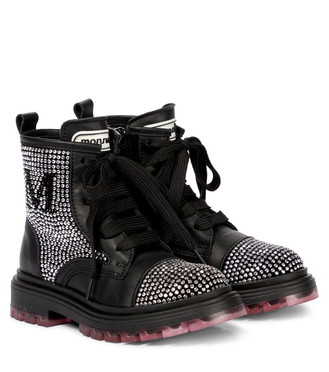 Embellished leather boots | Monnalisa
