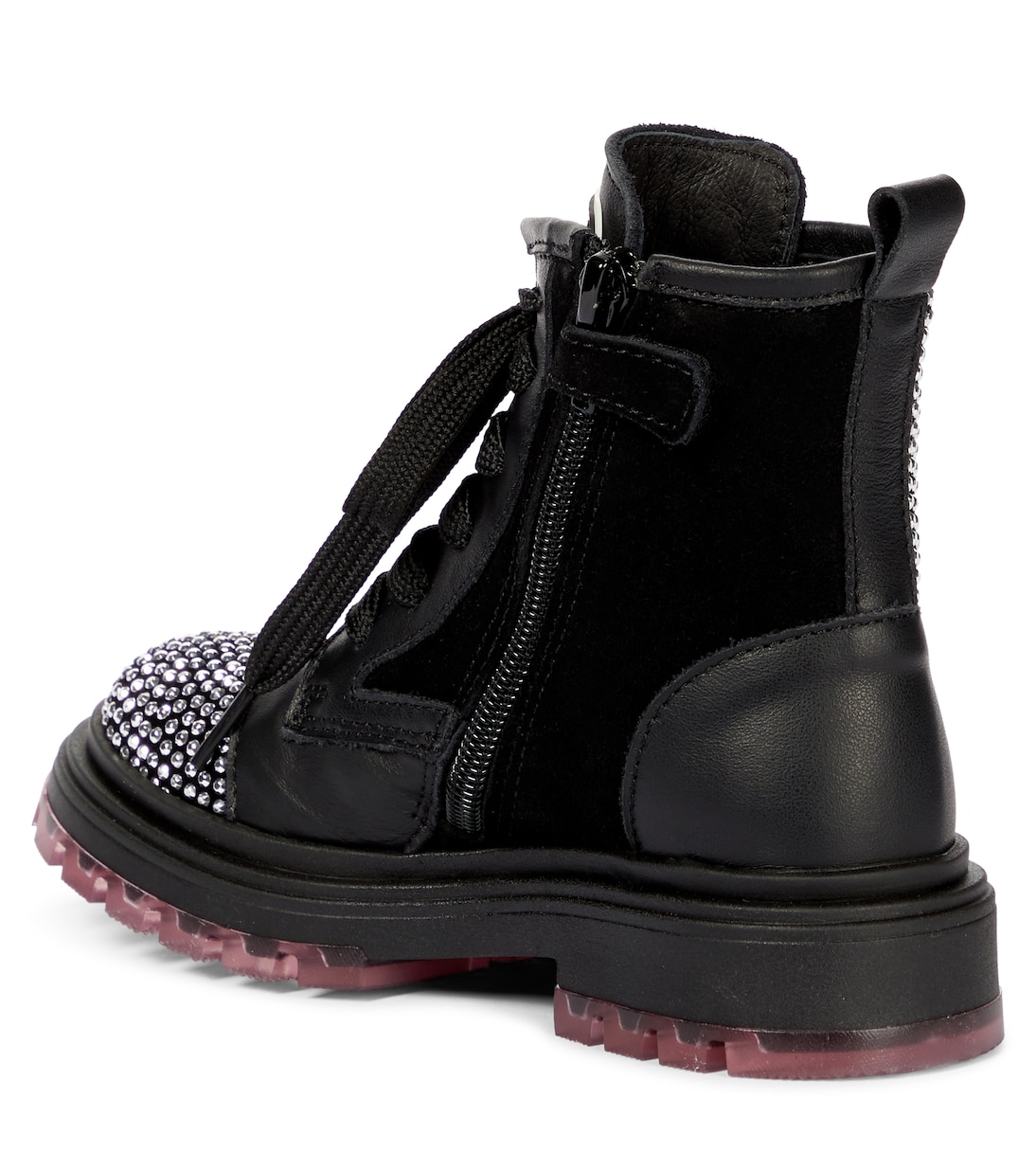 Embellished leather boots | Monnalisa