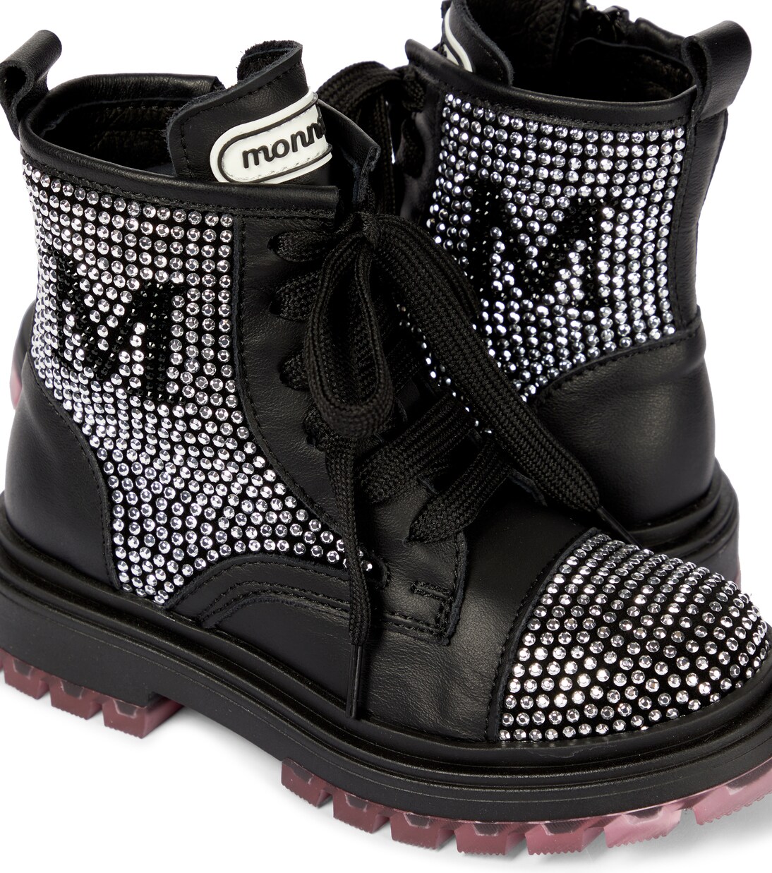 Embellished leather boots | Monnalisa
