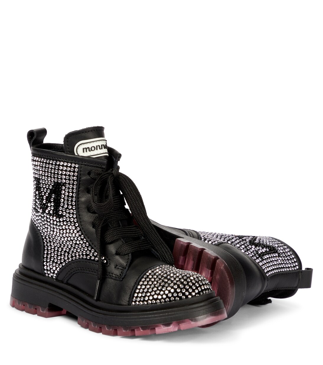 Embellished leather boots | Monnalisa