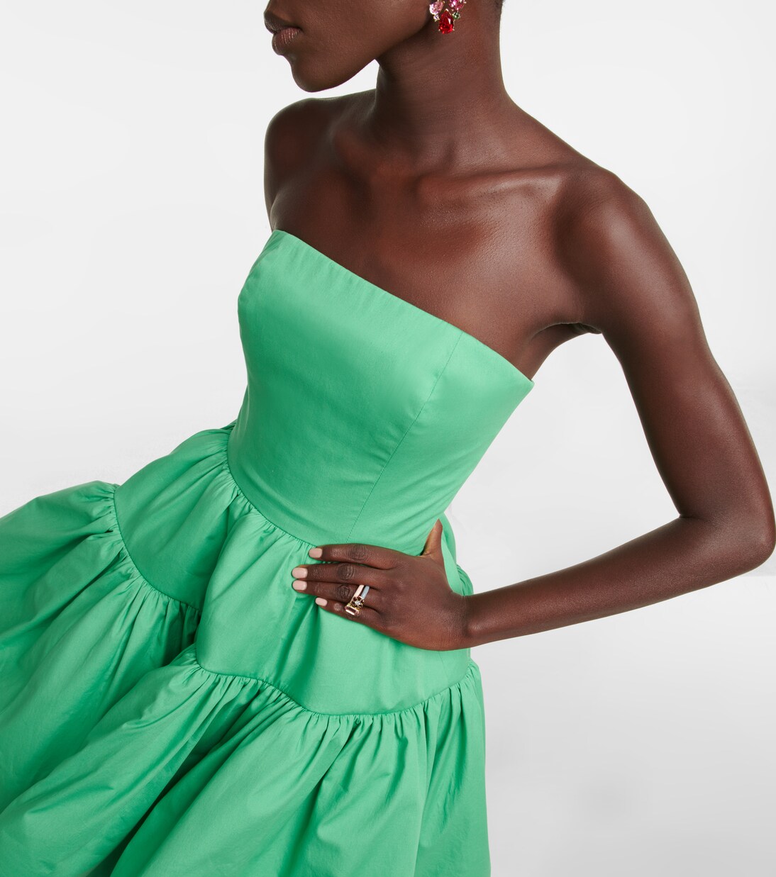 Robe bustier en coton | Oscar de la Renta