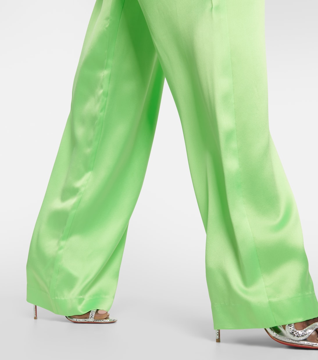 High-Rise-Hose aus Seidensatin | The Sei