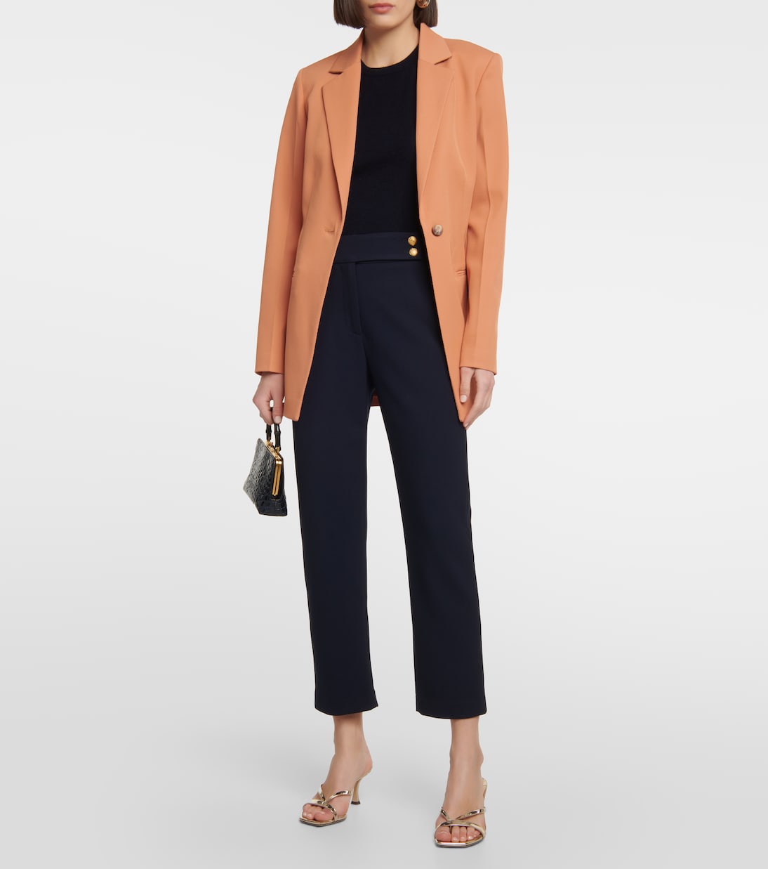 Renzo high-rise slim cropped pants | Veronica Beard