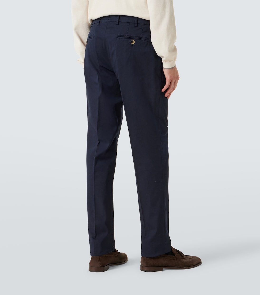 Pantaloni slim in misto cotone | Brunello Cucinelli