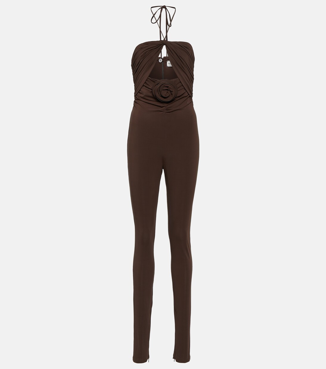 Floral-appliqué cutout jersey jumpsuit | Magda Butrym