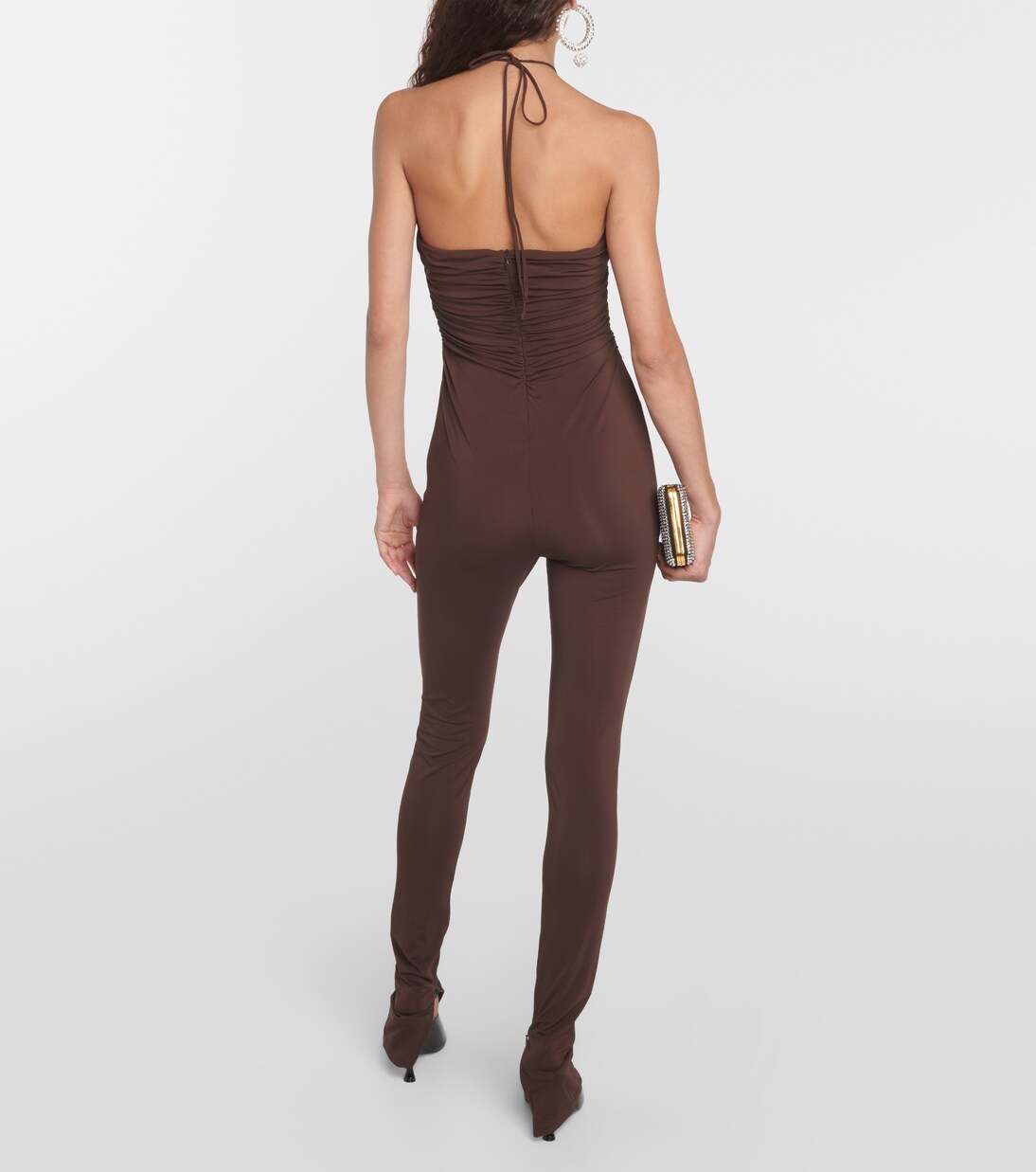 Floral-appliqué cutout jersey jumpsuit | Magda Butrym
