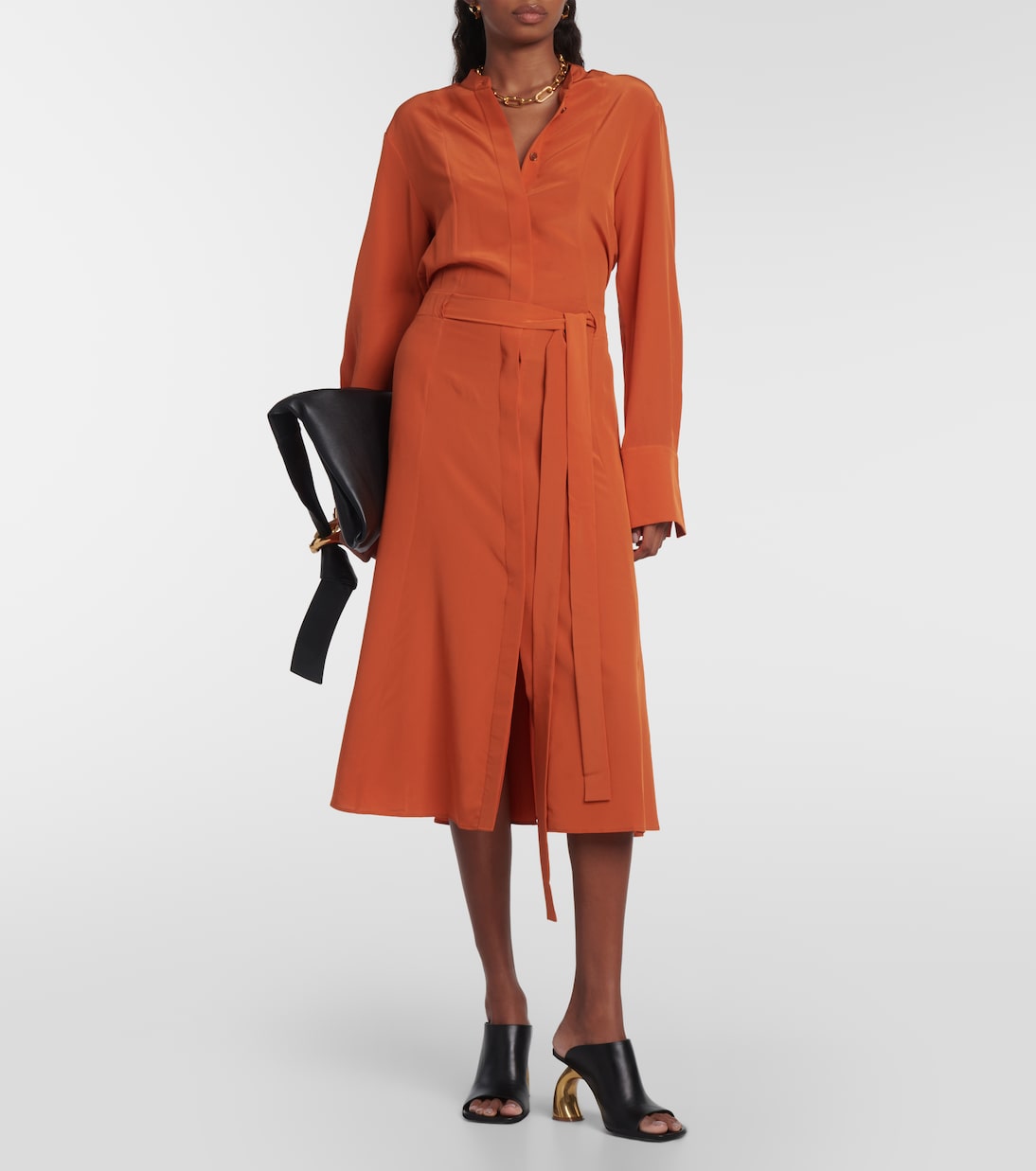 Abito midi Fairbaim in seta | Joseph