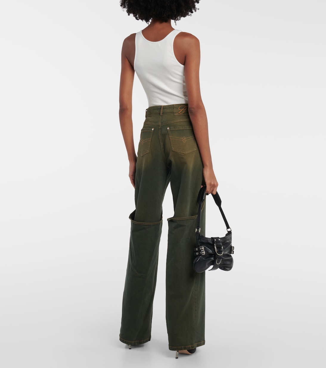 High-Rise-Hose aus Denim | Blumarine