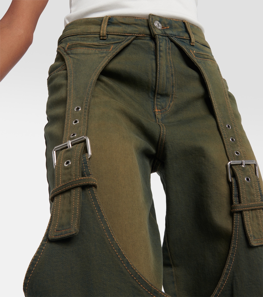 High-Rise-Hose aus Denim | Blumarine