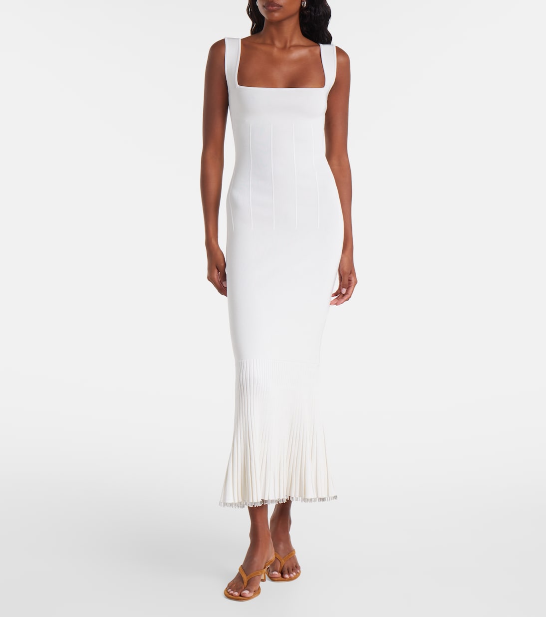 Vestido midi Atalanta con cuentas | Galvan