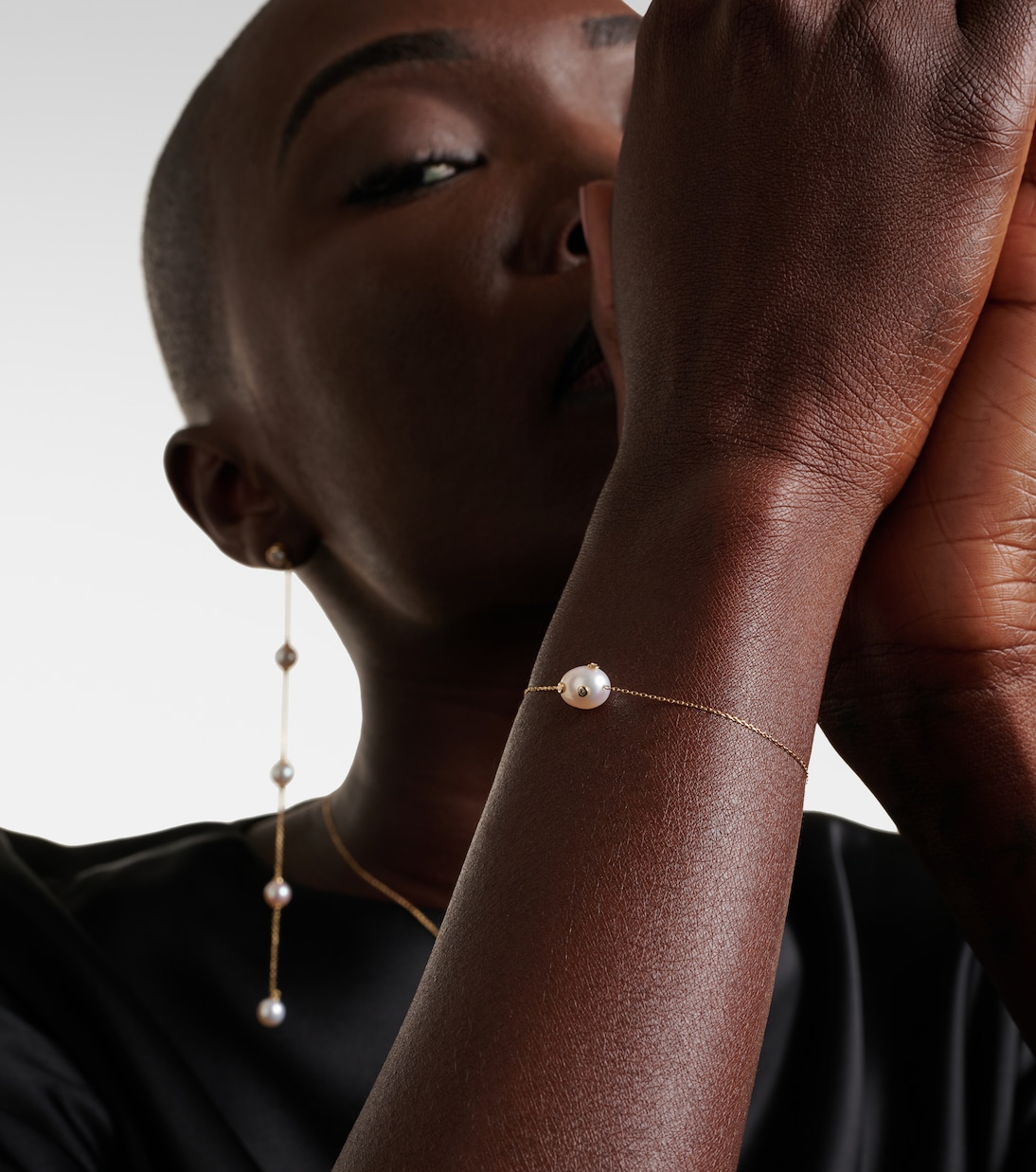 Bracelet en or 14 ct, perle baroque et diamants | Mateo